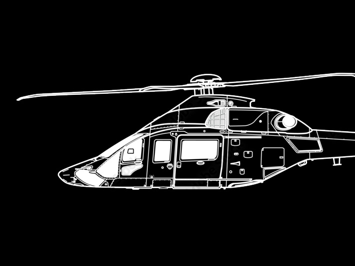 Helicopter wireframe imagery